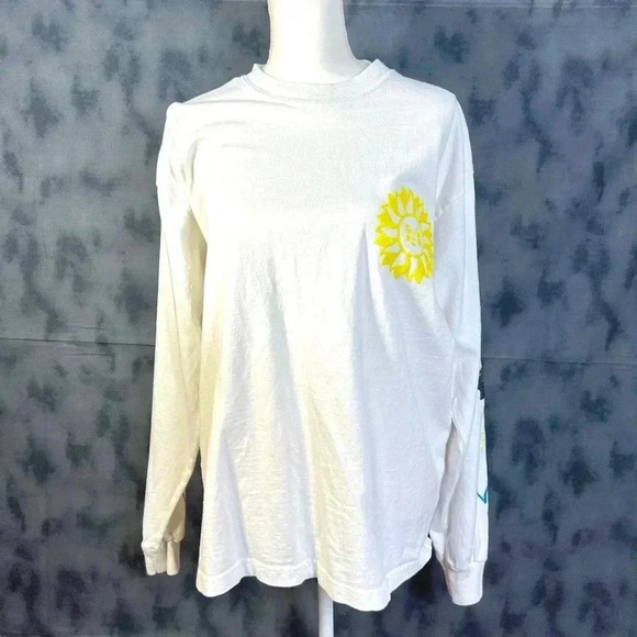 Obey Peace Justice Equality White Long Sleeved T Shirt Size M - Picture 2 of 7